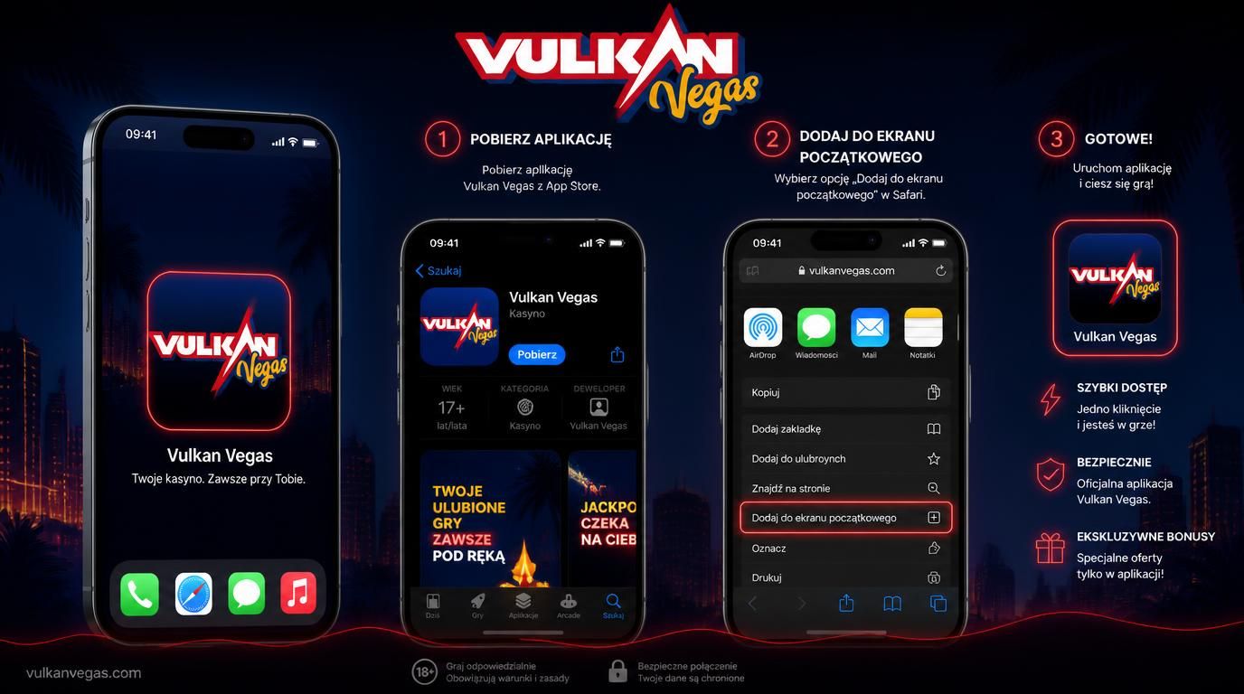 Instalacja Vulkan Vegas na iPhonie i wersja PWA nocą